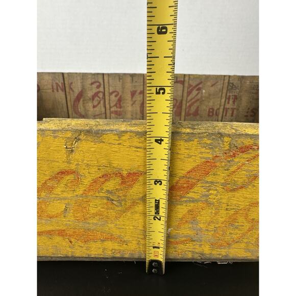Vintage Early 1900’s Coca-Cola Yellow Wood Bottle Crate - Picture 5 of 7